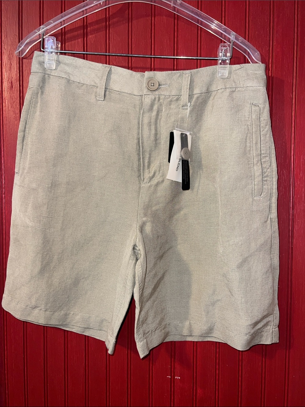 Magaschoni Men's Flat-Front Shorts in Light Beige